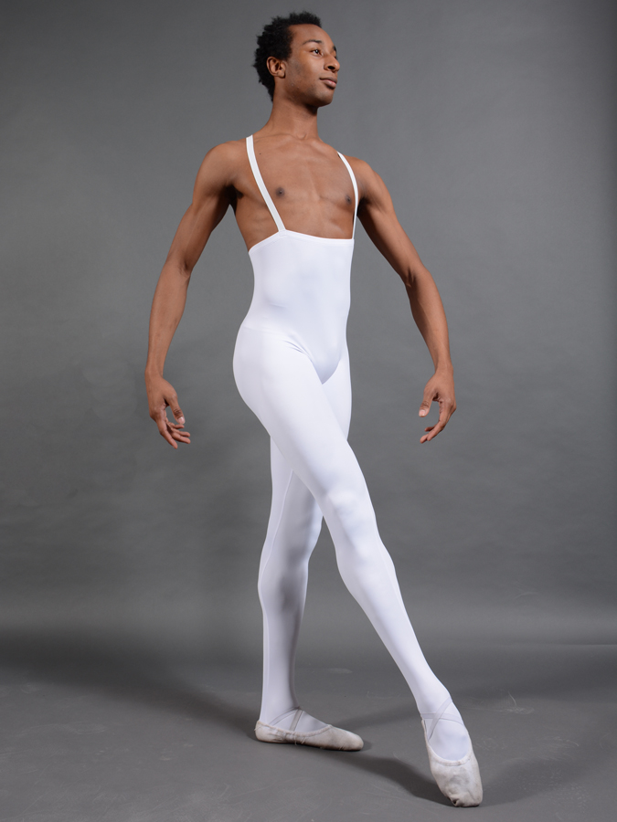 Mens White Footed Performance TightsPro Tutu Studio
