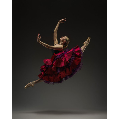 Three Tier Taffeta Ruffle Skirt