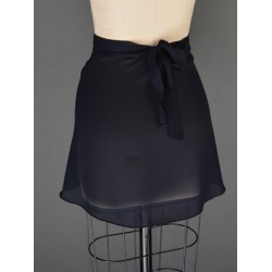 Black Georgette Wrap Skirt