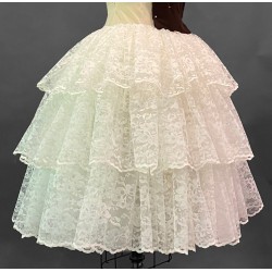 Three Tier Lace Ruffle Skirt